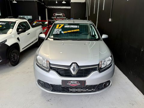 renault sandero expression 10 flex 2017 carro sao bernardo do campo sp renault sandero expression 10 flex 20162017 80254 km veiculo impecavel laudo cautelar 100 aprovado ar condicionado direcao eletrica vidros eletricos travas eletricas multimidia bluetooth gps air bag abs manual e chave reserva one motors certeza do melhor negocio garantia de qualidade e procedencia todos os nossos veiculos sao revisados e com garantia trabalhamos com todas as financeiras e as melhores taxas do mercado financiamento em ate 60x entrada parcelada no cartao em ate 21x nos reservamos no direito de corrigir qualquer tipo de erro de digitacao fale agora com um de nossos consultores rodrigo adriana carro sao bernardo do campo sp renault sandero 2017 flex manual hatch 80254 prata 4 portas alarme ar condicionado banco com regulagem de altura encosto de cabeca traseiro volante com regulagem de altura gps airbag freio abs ar quente desembacador traseiro travas eletricas vidros eletricos direcao hidraulica radio